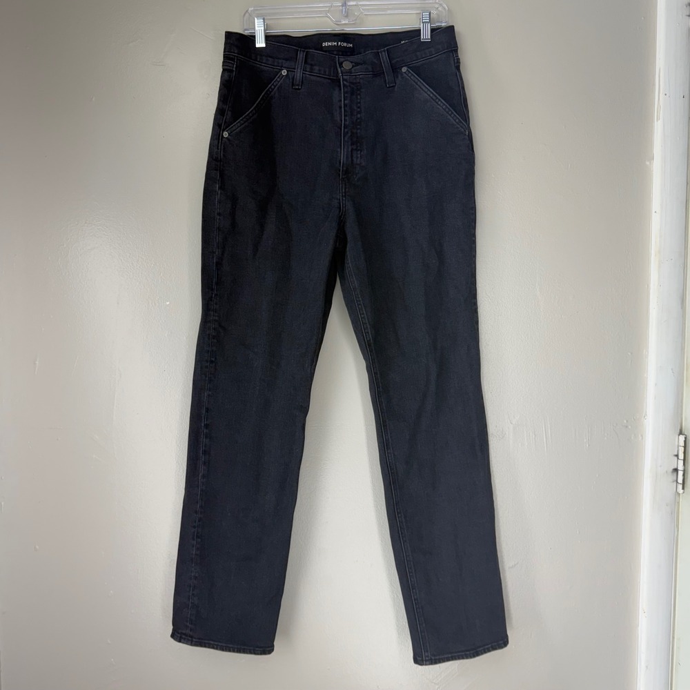 Denim Forum The Arlo Hi-Rise Trouser Straight Jeans Black Size 31 112891